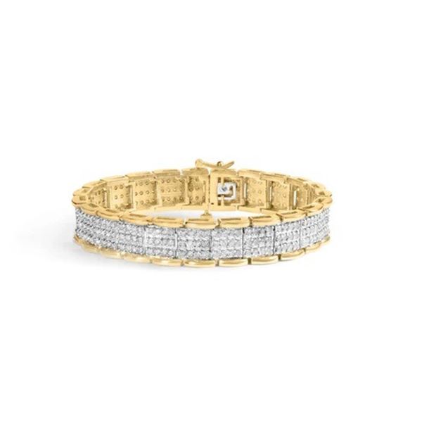 10K Gold Diamond Link Bracelet