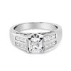 Image 1 : 14K Gold Princess Cut Diamond Ring