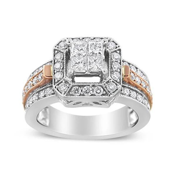 14K Gold Art Deco Diamond Cocktail Ring