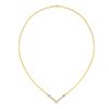 Image 2 : 14K Gold Princess Cut Diamond Pendant