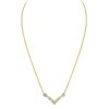 Image 3 : 14K Gold Princess Cut Diamond Pendant