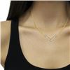 Image 5 : 14K Gold Princess Cut Diamond Pendant