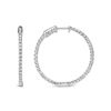 Image 1 : 14K Gold Lab Diamond Hoop Earrings
