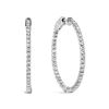 Image 2 : 14K Gold Lab Diamond Hoop Earrings