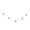 Image 1 : 10K White Gold Diamond Cluster Necklace