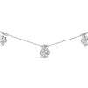 Image 2 : 10K White Gold Diamond Cluster Necklace