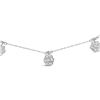 Image 3 : 10K White Gold Diamond Cluster Necklace