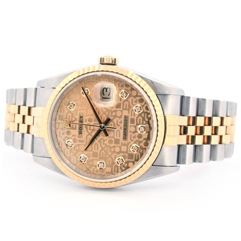DATEJUST 36MM TWO-TONE BLACK DIAL JUBILEE