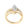 Image 1 : 10K Yellow Gold Pear Cluster Diamond Ring