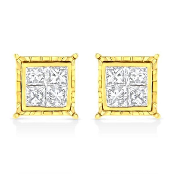 14K Gold Lab Diamond Stud Earrings