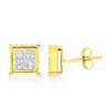 Image 3 : 14K Gold Lab Diamond Stud Earrings