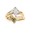 Image 2 : 14K Gold Diamond Engagement Ring Set