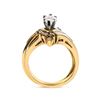 Image 3 : 14K Gold Diamond Engagement Ring Set