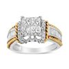 Image 2 : 14K Gold Princess-Cut Diamond Engagement Ring