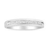 Image 5 : 18K Gold Princess Cut Diamond Band Ring
