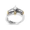 Image 1 : 14K Gold Marquise Diamond Ring Set