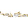 Image 2 : 10K Gold Baguette Diamond Spiral Bracelet