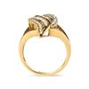 Image 2 : 10K Gold Round and Baguette Diamond Ring
