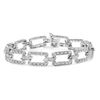 Image 1 : 14K Gold Diamond Paperclip Bracelet