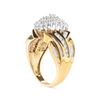 Image 2 : 10K Gold Diamond Pear Cluster Cocktail Ring