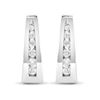 Image 1 : 14K Gold 1/4 ct Channel-Set Round Diamond Hoop Ear