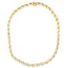 Image 1 : 10K Yellow Gold Diamond Riviera Pendant Necklace