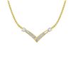 Image 1 : 10K Gold Princess Cut Diamond "V" Chain Necklace