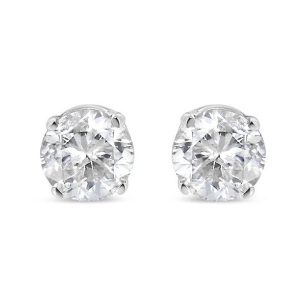 14K Gold Lab Diamond Stud Earrings