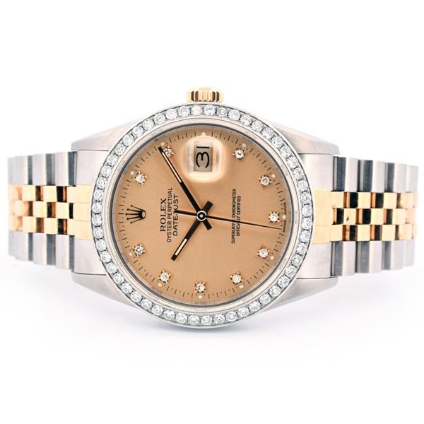 Rolex DateJust Two Tone 1.25ct Diamond 36 Watch