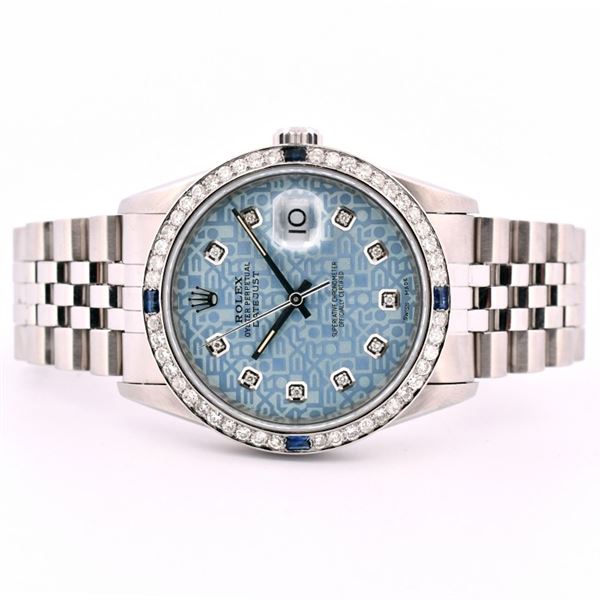 Rolex DateJust SS Jubilee 1.50ct Diamond 36 Watch