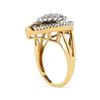 Image 3 : 10K Yellow Gold Diamond Ballerina Cluster Ring