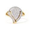 Image 4 : 10K Yellow Gold Diamond Ballerina Cluster Ring