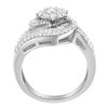 Image 4 : 14K Gold Diamond Floral Cluster Ring
