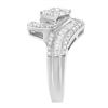 Image 5 : 14K Gold Diamond Floral Cluster Ring
