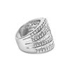 Image 2 : 10K White Gold Diamond Multi-Row Bypass Ring