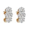Image 1 : 14K Gold Diamond Cluster Earrings