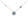 Image 1 : 18K Rose Gold Diamond and Topaz Necklace
