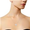 Image 5 : 10K Gold Oval Lab Diamond Pendant
