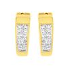 Image 3 : 14K Gold & Diamond Huggie Earrings