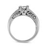 Image 4 : 14K Gold Princess Cut Diamond Ring