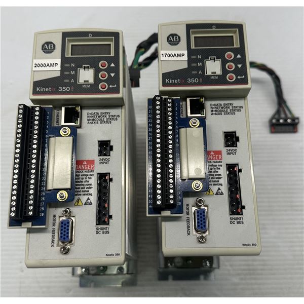 (2) Allen-Bradley #2097-V34PR3-LM Kinetix 350 Drives