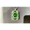 Image 2 : SPINACH GREEN JADEITE INSET NECKLACE