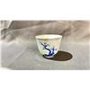 Image 1 : BLUE AND WHITE PINE WINE CUP APPROX 2" HIGH X 2 1/2" WIDE