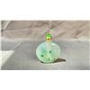 Image 2 : SPINACH GREEN AND WHITE JADEITE SNUFF BOTTLE APPROX 3" LONG X 2" WIDE