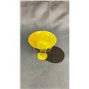 Image 3 : YELLOW GROUND BLUE AND WHITE STEM CUP APPROX 3" HIGH
