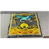 Image 1 : ORIENTAL CRANE EMBROIDERY APPROX 11" HIGH X 13" WIDE