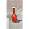 Image 2 : IRON RED GLAZED LONG NECK VASE APPROX 7" HIGH