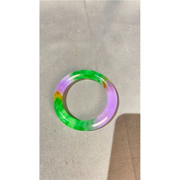 LAVENDER AND GREEN JADEITE BANGLE