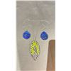 Image 1 : PAIR OF LAPIS EARRINGS AND CRYSTAL NECKLACE