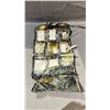 Image 1 : HANGING JEWELRY ORGANIZER WITH ASSORTED JEWELRY CONTENTS